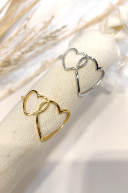 Bague double coeurs
